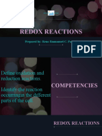 Redox Reactions: Prepared By: Reno Emmanuel C. Pajigal