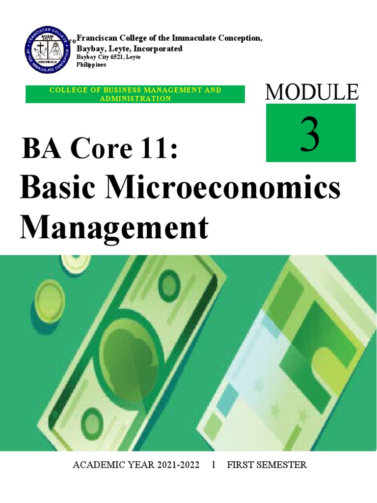 Basic Microeconomics Module Guide | PDF | Average Cost | Marginal Cost