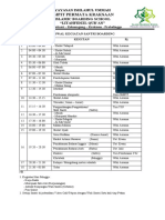 Jadwal Kegiatan Santri Boarding SMPIT Permata Kraksaan