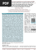 A Study To Assess The Knowledge and Practice Regarding Occupational Blood and Body Fluid Exposure Among Staff Nurses in Selected Hospitals at Lucknow