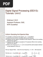 Digital Signal Processing (EE313) : Tutorials: Unit-2: Krishnan C.M.C Assistant Professor, E&E, NITK Surathkal