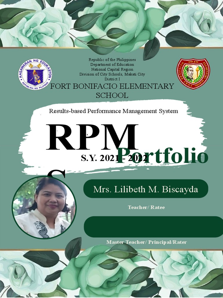 Rpms Portfolio t1 To t3 Sy 2021 2022 Portrait Style Printable | PDF ...