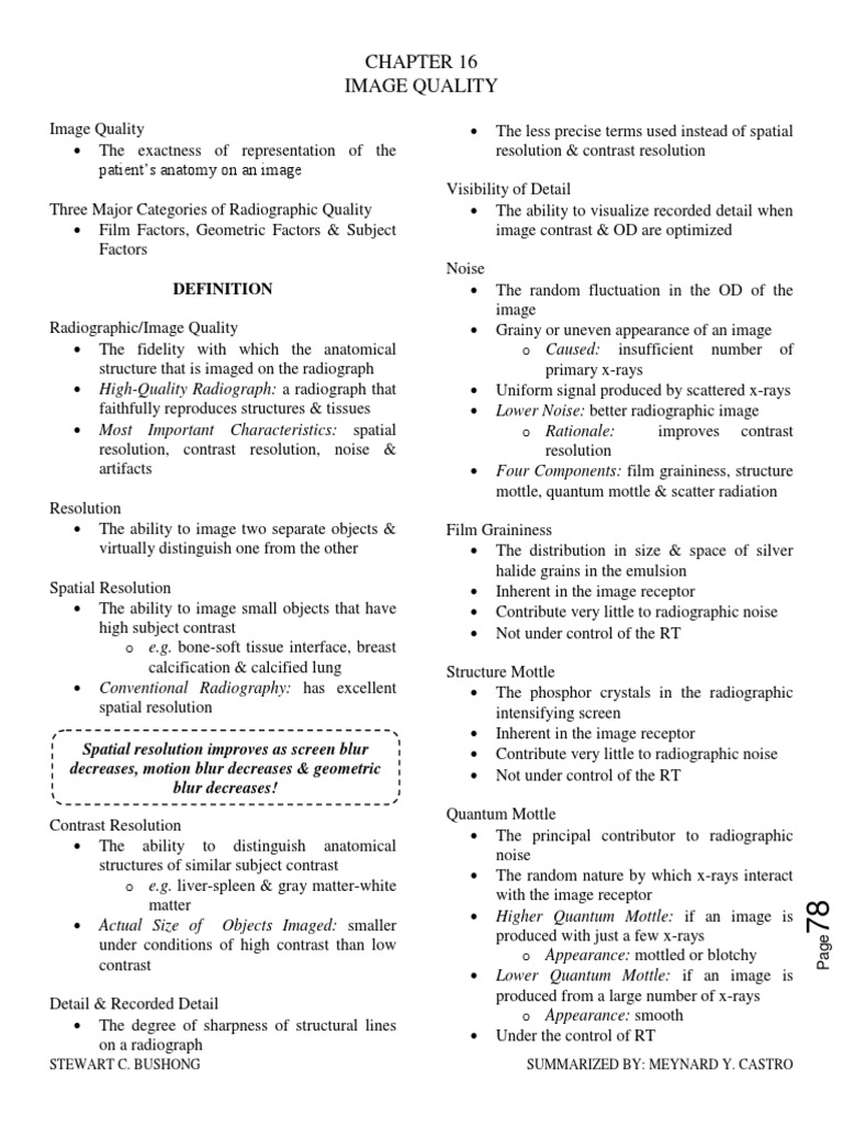 Factors Influencing Radiographic Quality | PDF | Radiography | X Ray