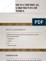 Physio-Chemical Requirements of Bacteria