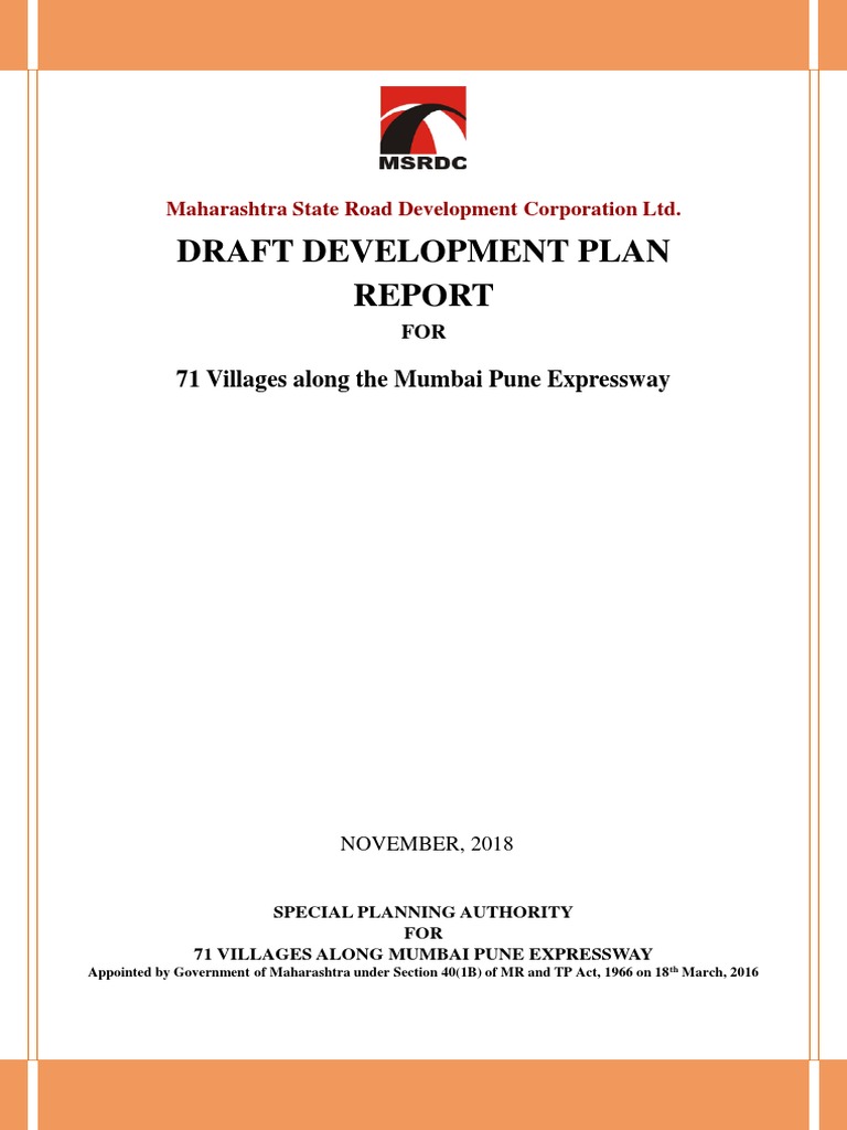 Draft Development Plan for Khalapur | PDF | Mumbai | Economies