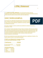 Profit and Loss Statement