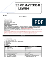 States of Matter-Ii Liquids: Mcqs 2 Course Outline