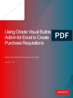 Use Oracle Visual Builder Add-In For Excel To Create Purchase Requisitions