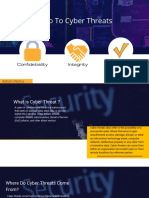 Intro To Cyber Threats: Confidetiality Integrity Availibilty