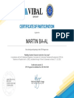 Martin Ba-Al: Certificate of Participation