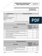 Equipment Decommissioning and Removal Sign-Off Checklist