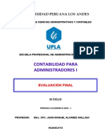 EVALUACIÓN FINAL (Contabilidad para Administradores I)