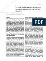 2 - Treatment of External Genital Warts A Randomised Clinical Trial Comparing Podophyllin, Cryotherapy, and Electrodesiccation