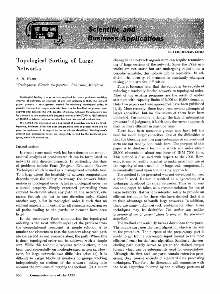 Efficient Topological Sorting Method | PDF | Algorithms | Control Flow