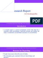 Research Report Structure