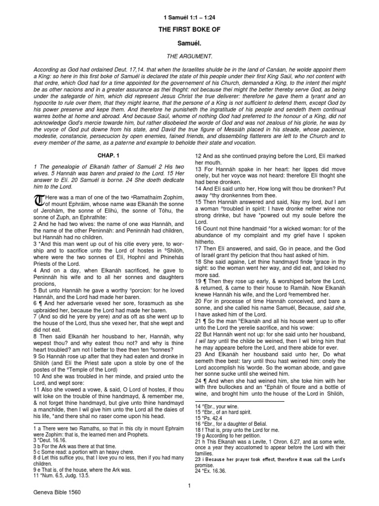 First Book of Samuel Overview | PDF | Samuel | Books Of Samuel