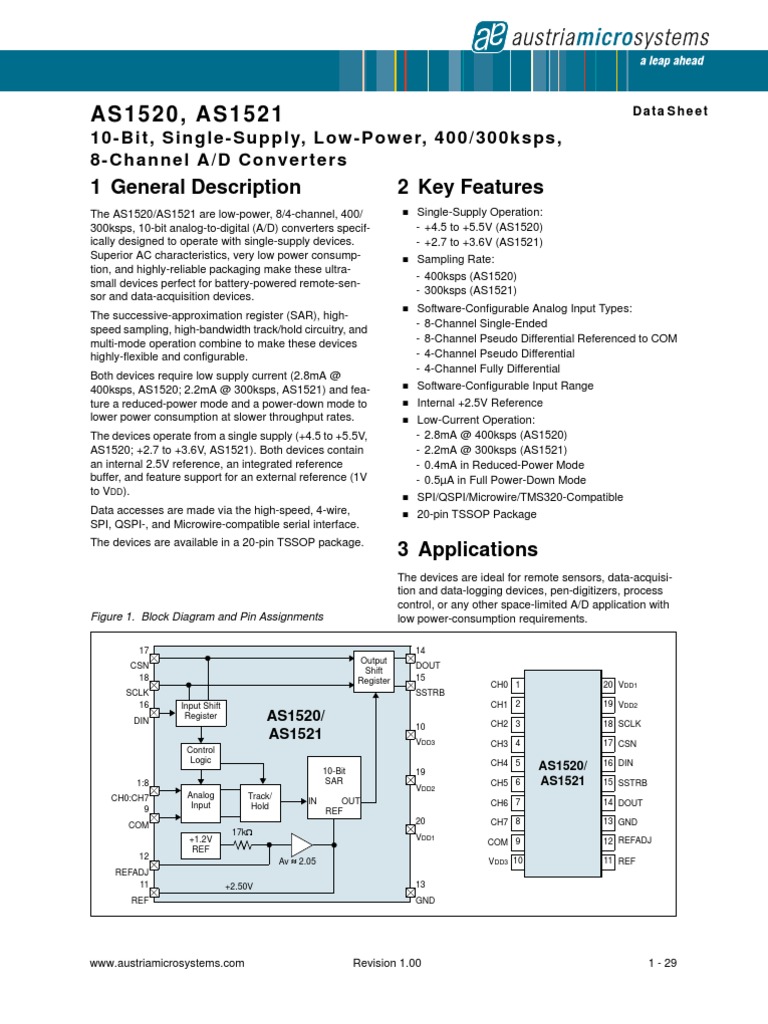 Adc Pin Diagram | Analog To Digital Converter | Analogue Electronics