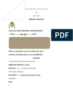 Etude Comparative Sur Les Rendements Des 4 (Germination)