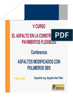 Asfaltos Modificados Con Polimeros - Ing. Augusto Alza Vilela