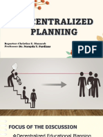 Decentralized Planning A-D