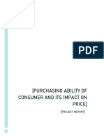 Purchasing Abiliy of Consumer and Its Impact On Price