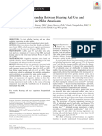 Longitudinal Relationship Between Hearing Aid Use and Cognitive Function in Older Americans