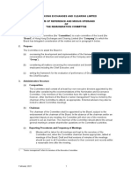 Hong Kong Exchanges and Clearing Limited Terms of Reference and Modus Operandi OF The Remuneration Committee