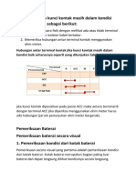 CEK KUNCI KONTAK DAN BATERAI MOBIL