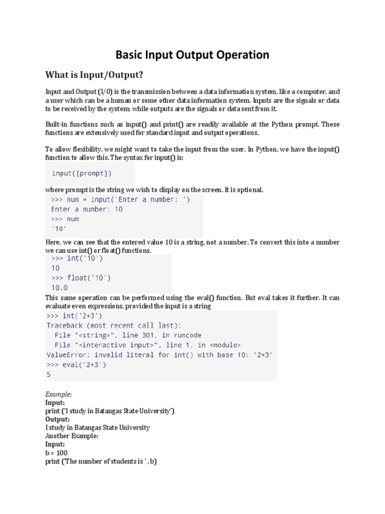 4 Basic Input Output Operation | PDF | Boolean Data Type | Control Flow