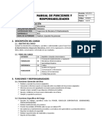 Manual de Funciones y Responsabilidades Mecanica