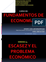 Fundamentos de Economía I Escasez