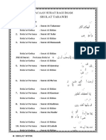 Bacaan Surat Bagi Imam Tarawih