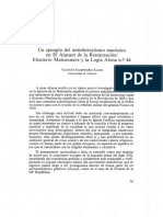 Ejemplo Del Anticlericalismo Masónico en El Alacant de La Restauración: Eleuterio Maisonnave y La Logia Alona N.Q 44