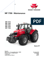 MF 7700 - Maintenance: Operator's Manual
