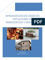 Intervención en Crisis en Situaciones de Emergencias y Desastres.