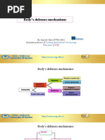 Body'S Defenses Mechanisms: by Anmaw Shite (DVM, MSC) Assistant Professor of