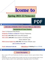 AIUB Spring Introduction to Electrical Circuits