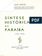 História da Paraíba desde 1501 até 1960 em