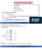 Topics Covered On Last Class:: Single-Subscript Notation of Voltage