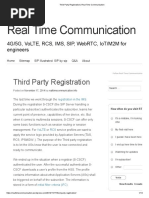 Third Party Registration - Real Time Communication