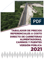 Tab Caminos 2021 Costo Directo Versión Publica