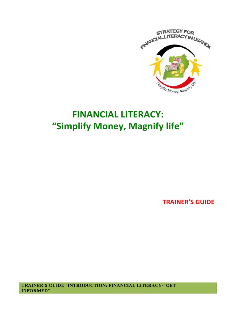 Financial Literacy Trainer's Guide | PDF | Financial Literacy | Literacy