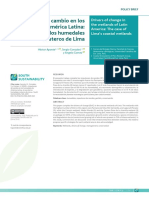 Impulsores de Cambio en Los Humedales de América Latina: El Caso de Los Humedales Costeros de Lima