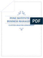 Pune Institute of Business Management: Cluster Analysis Assignment