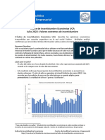 Índice Incertidumbre Económica Julio