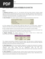 Dividends and Other Payouts