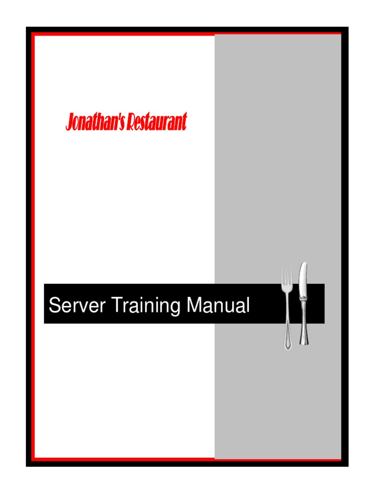 Server Training Manual Overview | PDF | Waiting Staff | Restaurants