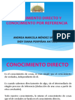 Conocimiento Directo y Conocimiento Por Referencia