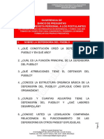 Propuesta de Banco de Preguntas para Proceso de Selección Por Invitación Del Defensor Del Pueblo