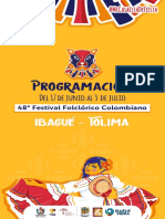 Cronograma Del 48° Festival Folclórico Colombiano
